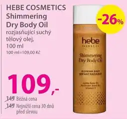 Hebe hebe shimmering dry body oil nabídka
