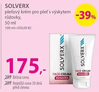 SOLVERX pleťový krém pro pleť s výskytem růžovky