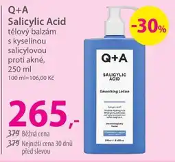 Hebe Q+A salicylová kyselina tělový balzám nabídka