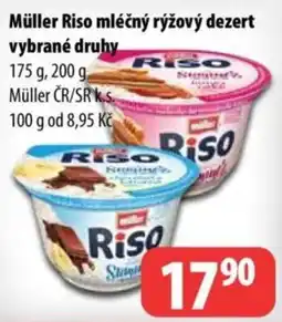 Partner Maloobchodní síť Müller Riso mléčný rýžový dezert nabídka