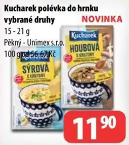 Partner Maloobchodní síť Kucharek polévka do hrnku nabídka