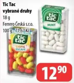 Partner Maloobchodní síť Tic Tac vybrané druhy nabídka