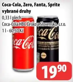 Partner Maloobchodní síť Coca-Cola, Zero, Fanta, Sprite nabídka