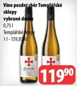 Partner Maloobchodní síť Templářské sklepy Vino pozdní sběr nabídka