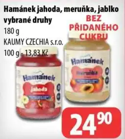 Partner Maloobchodní síť Hamánek jahoda, meruňka, jablko nabídka