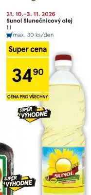 Tesco Sunol slunečnicový olej nabídka