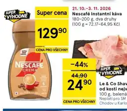Tesco NESCAFÉ Instantní káva nabídka