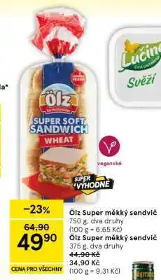 Tesco Ölz Super měkký sendvič nabídka