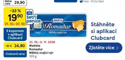 Tesco Madeta Romadur Měkký zrající sýr nabídka