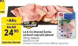 Tesco Le & Co Shaved šunka od kosti nejvyšší jakosti nabídka
