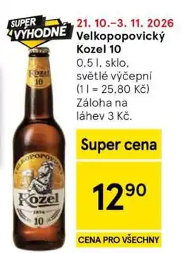 Tesco Velkopopovický Kozel 10 nabídka