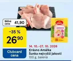 Tesco KRÁSNO AMÁLKA, ŠUNKA NEJVYŠŠÍ JAKOSTI nabídka