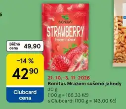Tesco Bonitas Mrazem sušené jahody nabídka
