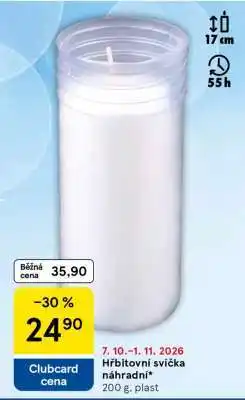 Tesco Hřbitovní svíčka náhradní nabídka