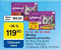 Tesco Whiskas kapsičky pro kočky nabídka