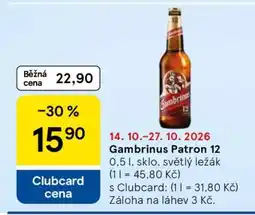 Tesco Gambrinus Patron 12 nabídka