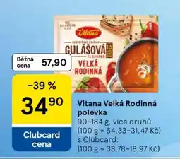 Tesco Vitana Velká rodinná polévka nabídka