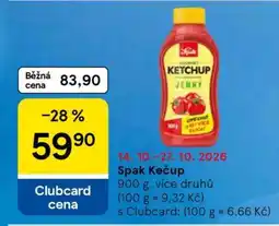 Tesco SPAK Kečup nabídka