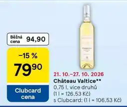 Tesco Château Valtice nabídka
