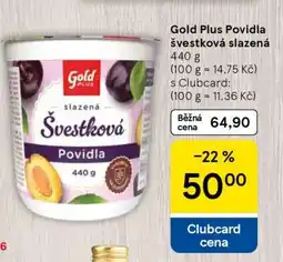 Tesco Gold Plus Povidla švestková slazená nabídka