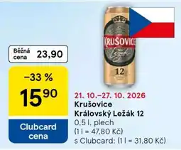 Tesco Krušovice Královský ležák 12 nabídka