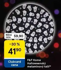 Tesco F&F Home Halloweenský melaminový talíř nabídka