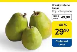 Tesco Hrušky zelené Lucas nabídka
