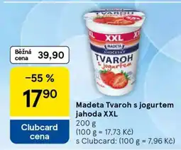 Tesco Madeta Tvaroh s jogurtem jahoda XXL nabídka