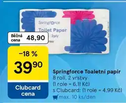 Tesco Springforce Toaletní papír nabídka