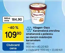 Tesco Häagen-Dazs Karamelová zmrzlina smetanová s polevou se slaným máslovým karamelem nabídka