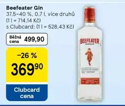 Tesco Beefeater Gin nabídka