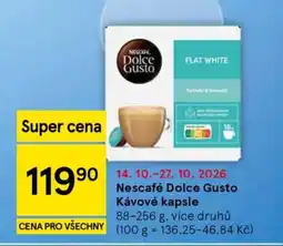 Tesco Nescafé Dolce Gusto kávové kapsle nabídka