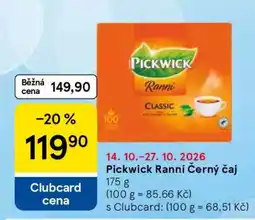 Tesco Pickwick Ranní, černý čaj nabídka