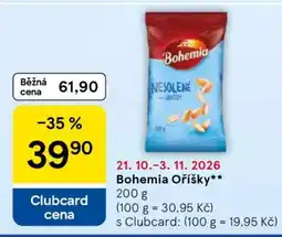 Tesco Bohemia oříšky nabídka