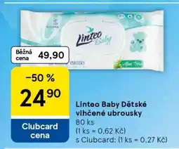 Tesco Linteo Baby dětské vlhčené ubrousky nabídka