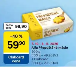 Tesco Alfa Přepuštěné máslo nabídka
