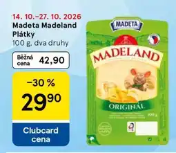Tesco Madeta Madeland plátky nabídka