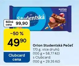 Tesco Orion Studentská pečeť nabídka