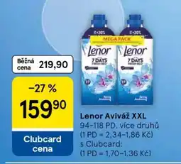Tesco Lenor Aviváž XXL nabídka