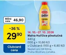 Tesco Malva hořčice plnotučná nabídka