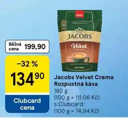 Tesco Jacobs Velvet Crema Rozpustná káva nabídka