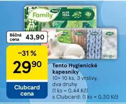 Tesco Tento Hygienické kapesníky nabídka