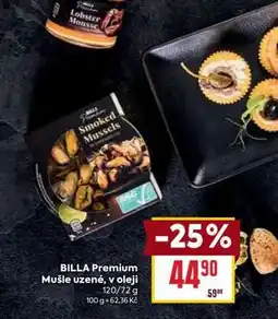 Billa BILLA Premium Mušle uzené v oleji nabídka