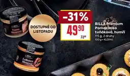 Billa BILLA Premium Pomazánka tuňáková, humří nabídka