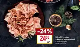 Billa BILLA Premium Pikantní slanina Deli nabídka