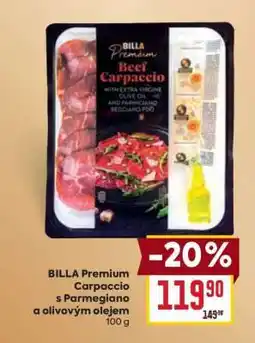 Billa BILLA Premium Carpaccio s Parmegiano a olivovým olejem nabídka