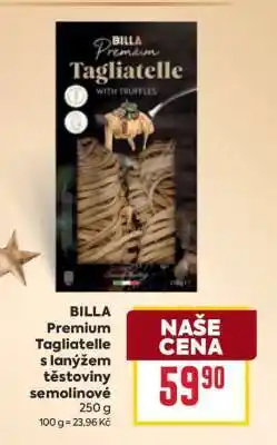Billa BILLA Premium Tagliatelle s lanýžem těstoviny semolinové nabídka