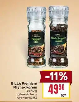 Billa BILLA Premium Mlýnek koření nabídka