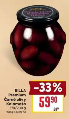 Billa BILLA Premium Černé olivy Kalamata nabídka