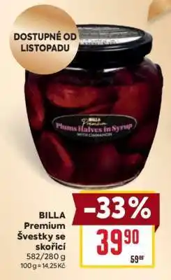 Billa BILLA Premium Švestky se skořicí nabídka